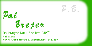 pal brejer business card